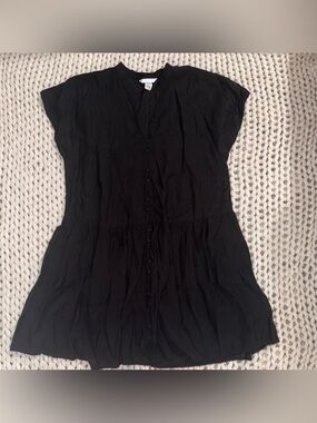 H&M Black Button-Front Dress